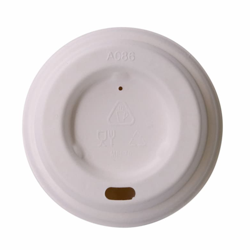 Ecological lid for cardboard cup | Bagasse | 8 cm diameter